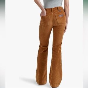 Wrangler Tan Corduroy Flare Pants